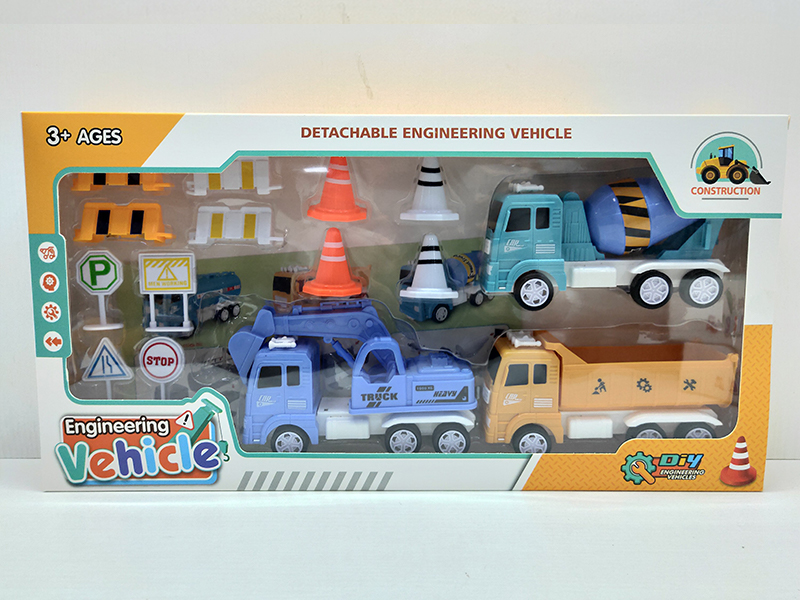 Friction Pull Back Engineering Vehicle