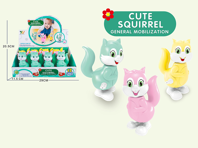 Wind Up Jumping Squirrel 12pcs