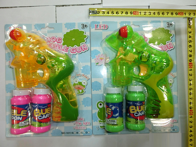 B/O Frog Bubble Gun With Light And Music