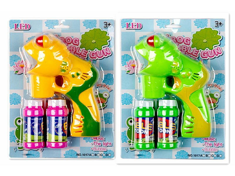 B/O Frog Bubble Gun With Light And Music