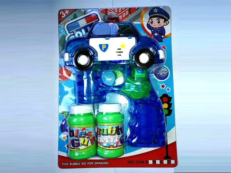 B/O Police Car Bubble Gun With Light And Music