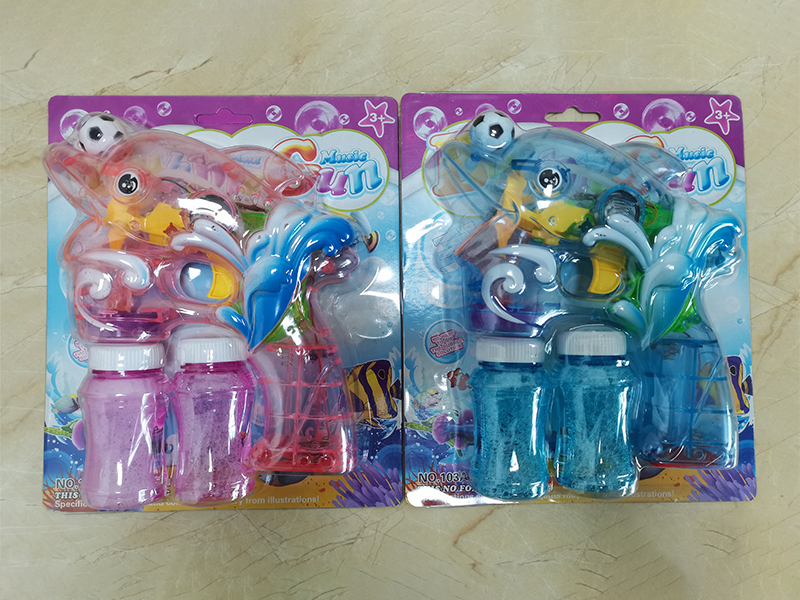 B/O Football Dolphin Bubble Gun With Light And Music
