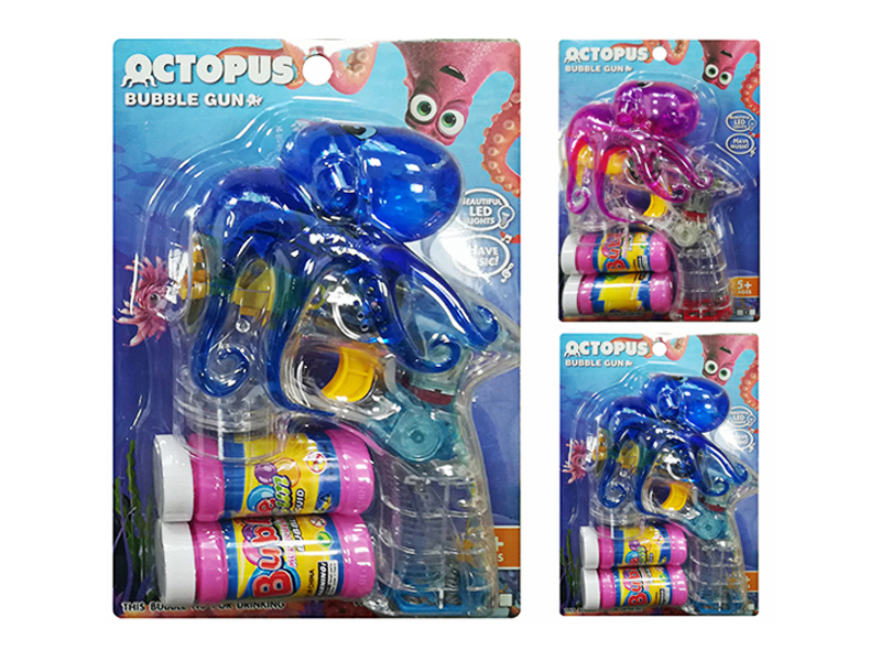 B/O Octopus Bubble Gun With Light And Music