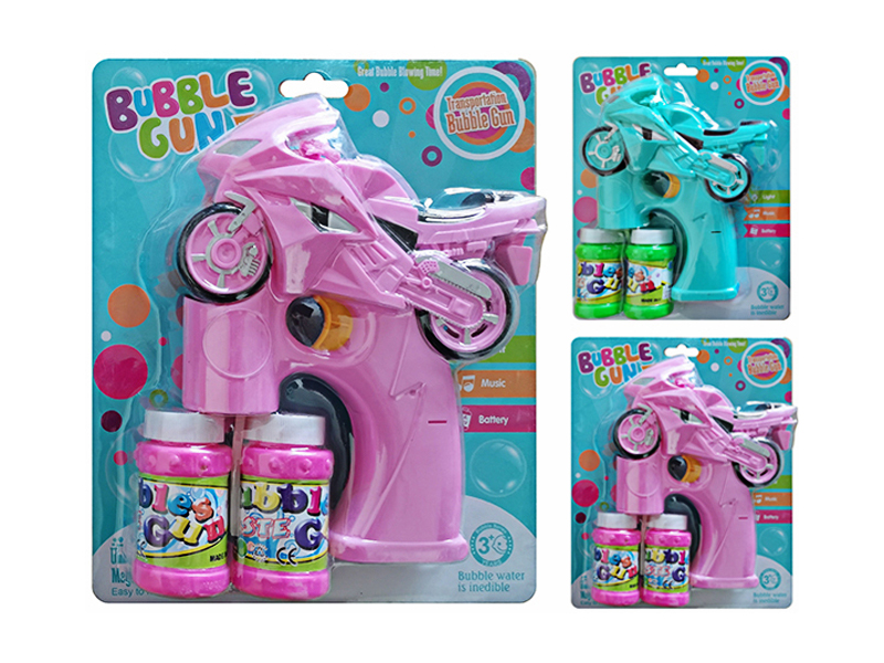 B/O Motorcycle Bubble Gun With Light And Music