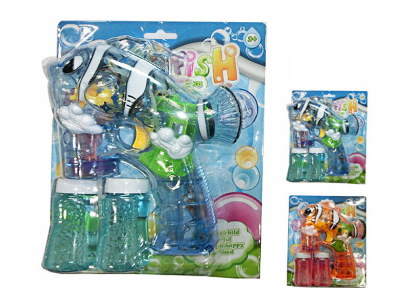 B/O Clown Fish Bubble Gun With Light And Music