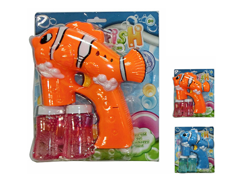 B/O Clown Fish Bubble Gun With Light And Music
