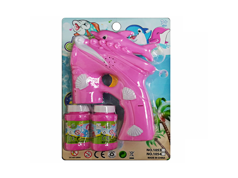 B/O Dolphin Shell Bubble Gun With Light And Music