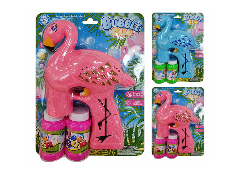 B/O Flamingo Bubble Gun With Light And Music