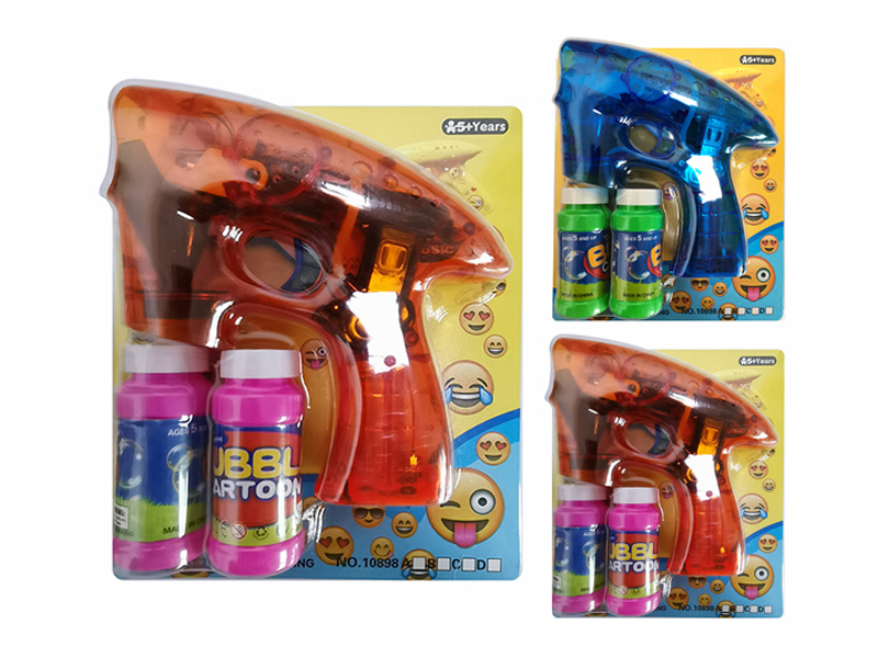 B/O Smiley Space Bubble Gun With Light And Music