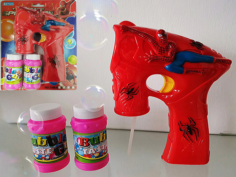 B/O Spiderman Bubble Gun With Light And Music