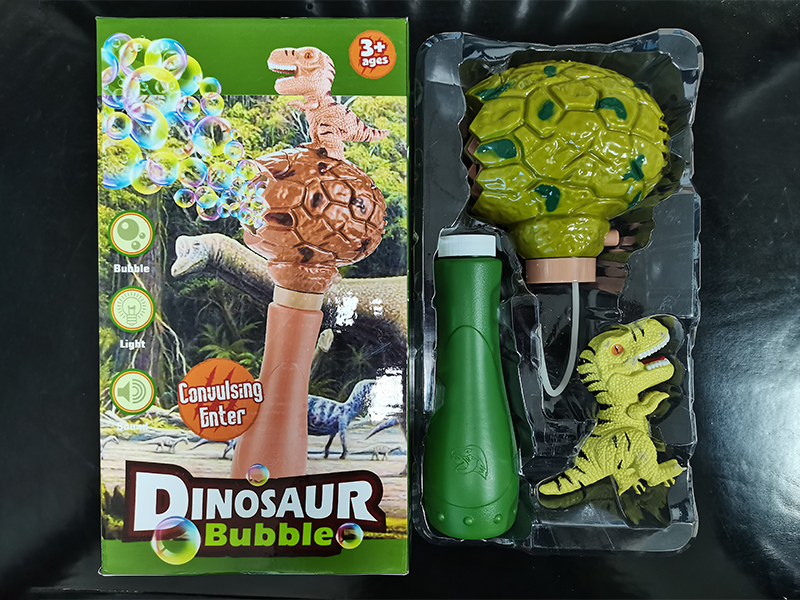 Dinosaur Egg Bubble Stick With Little Dinosaur Doll With Light