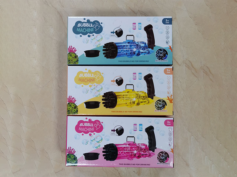 B/O Transparent 18 Hole Bubble Gatlin With Light