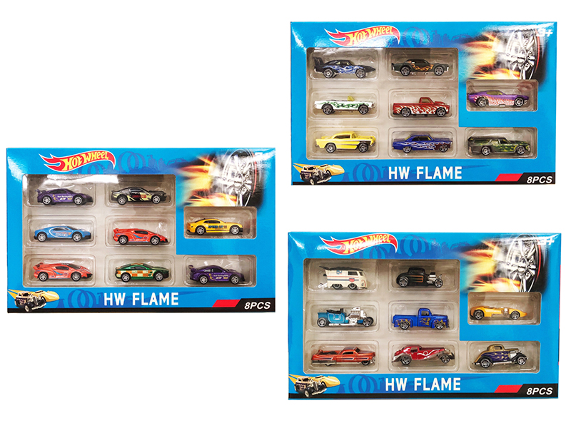 Hot Wheels Slide Alloy Car 8pcs