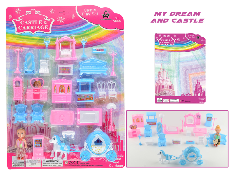 Doll Princess Carriage Set