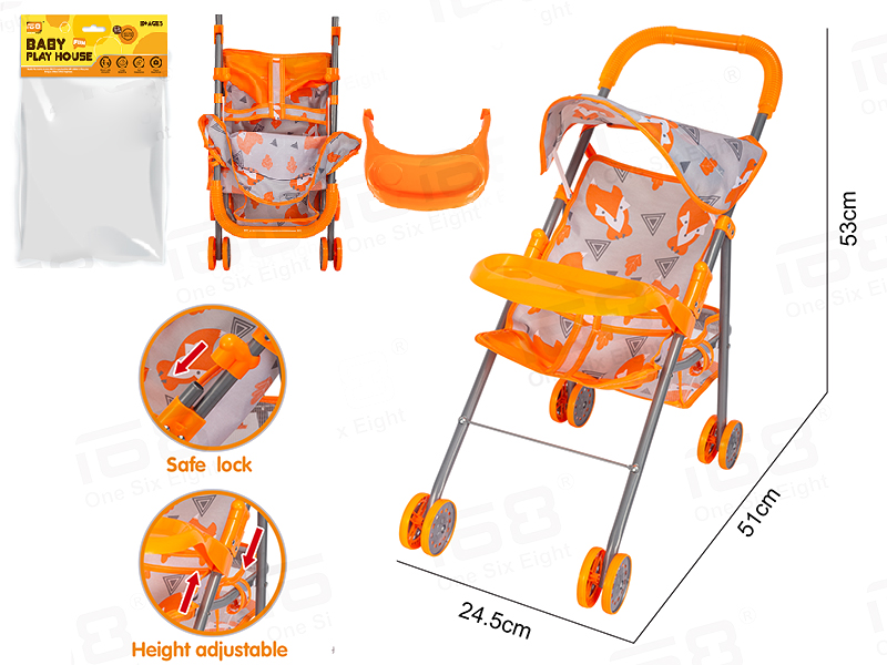 Baby Play House - Baby Sunshade Stroller + Adjustable Meal Plate