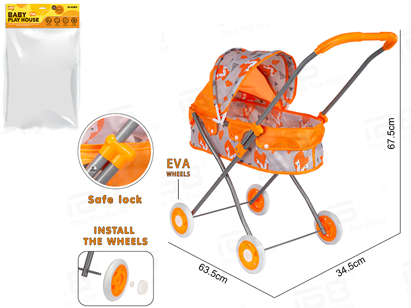 Baby Play House - Baby Sunshade Stroller (Made Of Iron)EVA Wheel