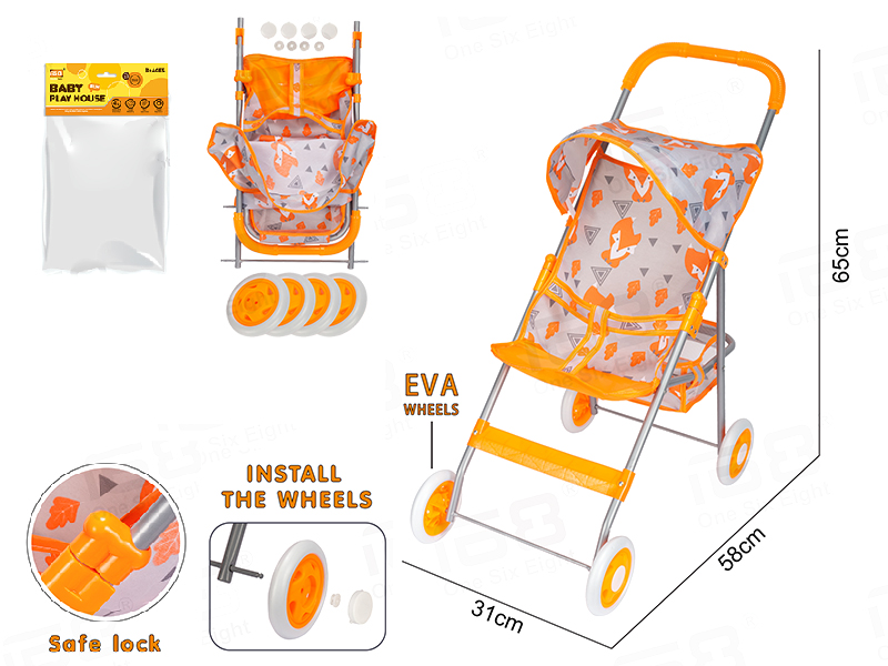 Baby Play House - Baby Sunshade Stroller (Made Of Iron)EVA Wheel