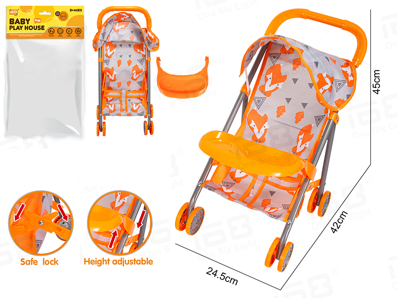 Baby Play House - Baby Sunshade Stroller + Adjustable Meal Plate