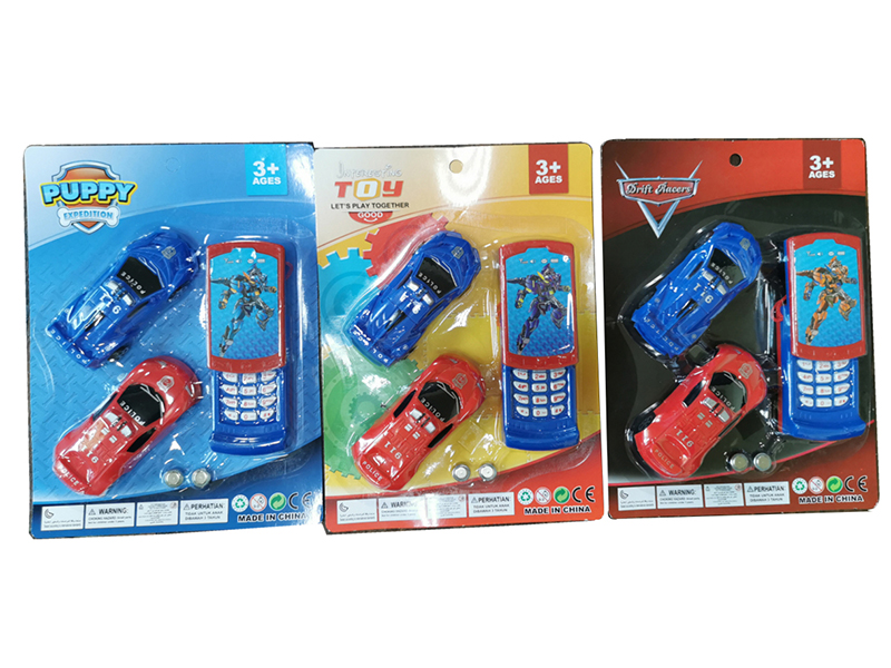 Slide Phone + 2 Friction Cars