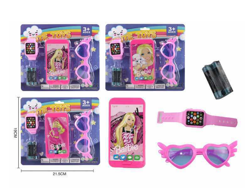 Gitls Mobile Phone + Glasses + Watch