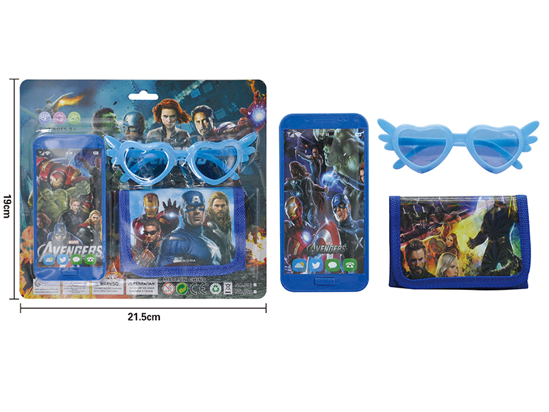 Avengers Assemble Mobile Phone + Glasses + Wallet