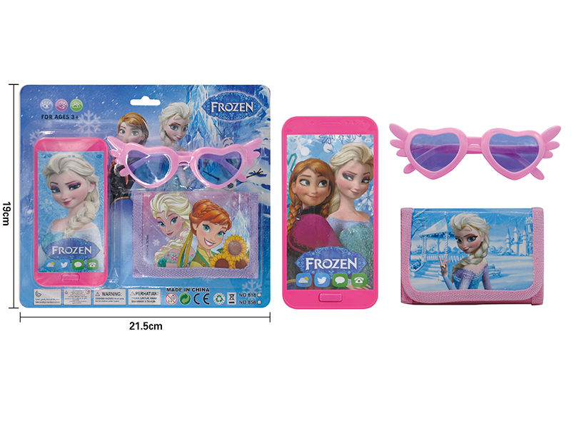Frozen Mobile Phone + Glasses + Wallet