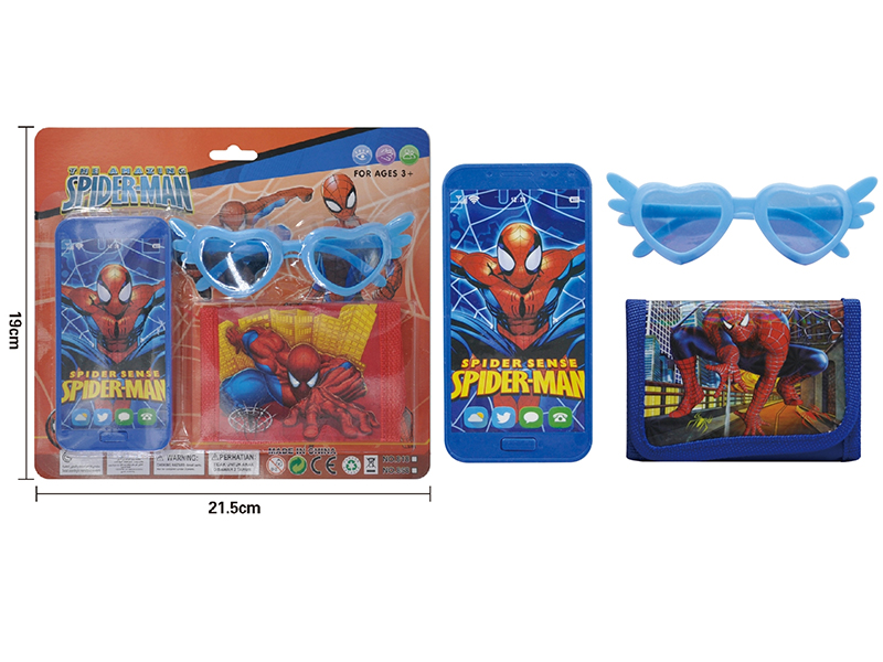 Spider-Man Mobile Phone + Glasses + Wallet