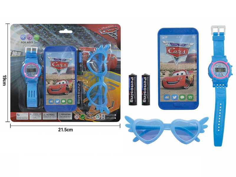 Cars Mobile Phone + Glasses + Watch