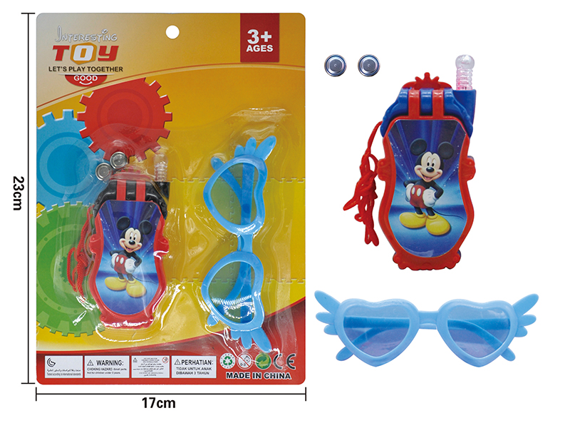 Mickey Mouse Clamshell Phone + Glasses