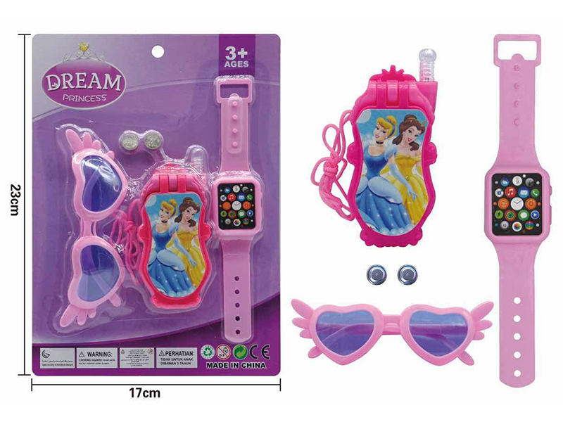Snow White Clamshell Phone + Glasses + Watch