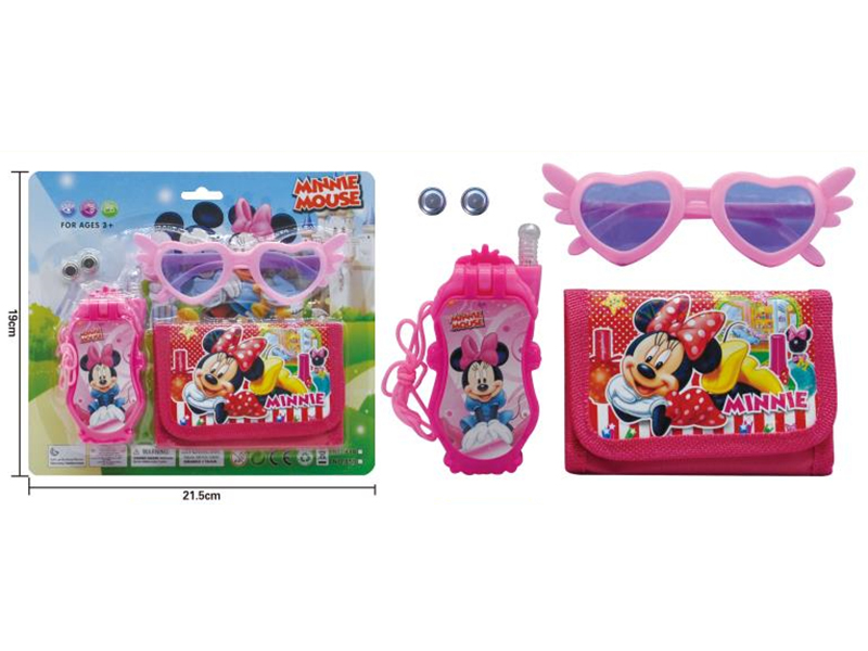 Mickey Mouse Clamshell Phone + Glasses + Wallet