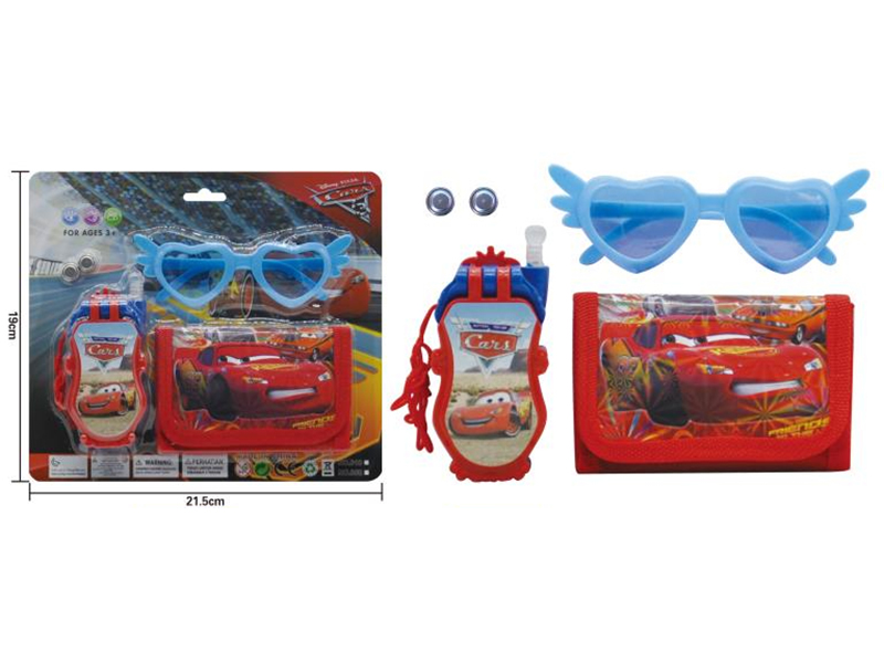 Cars Clamshell Phone + Glasses + Wallet