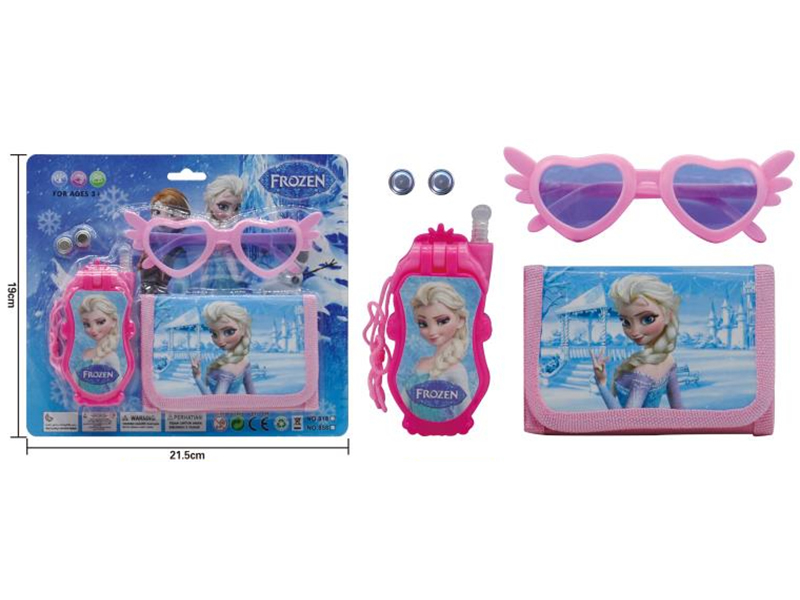 Frozen Clamshell Phone + Glasses + Wallet