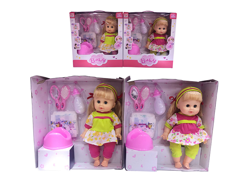 14 Inch Enamel Ic Girl Doll Can Urinate