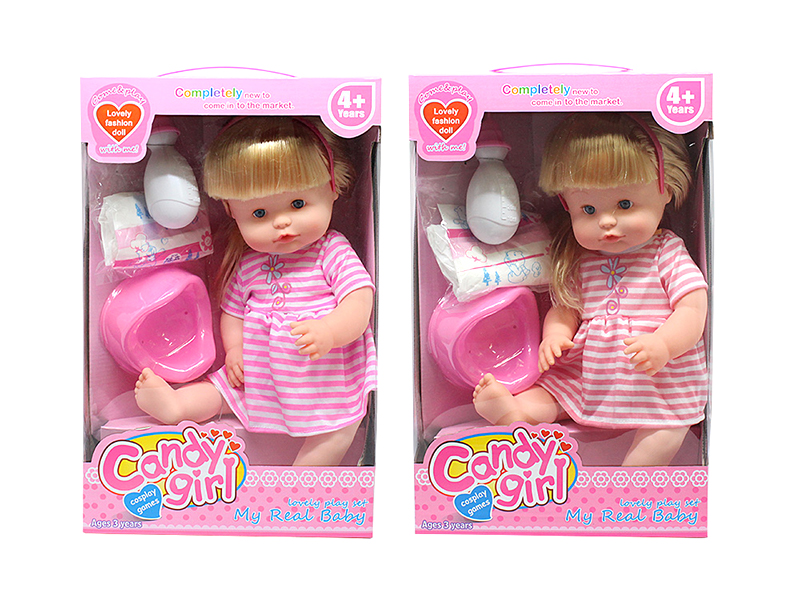 16 Inch Enamel Ic Urinating Girl Doll