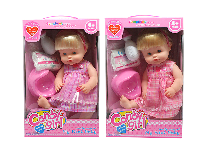 16 Inch Enamel Ic Urinating Girl Doll