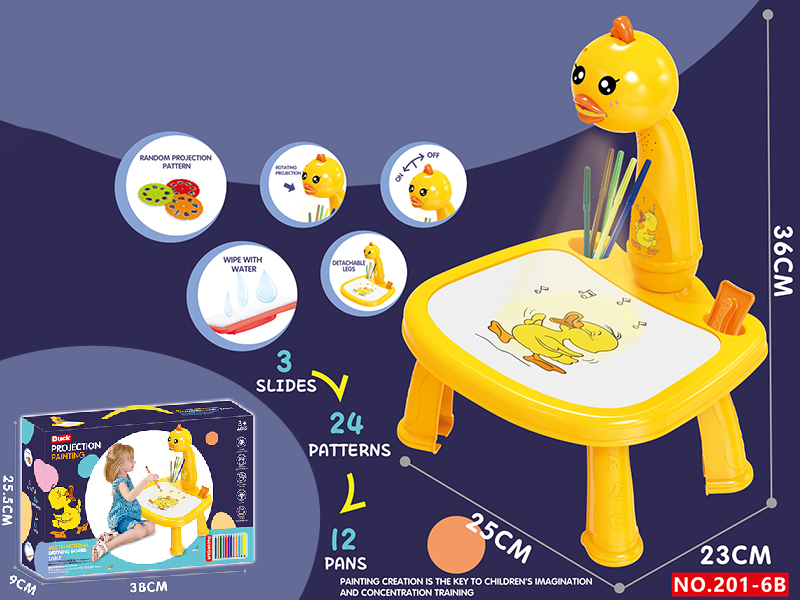 Duck Projection Painting Table (Yellow ,Without Music)