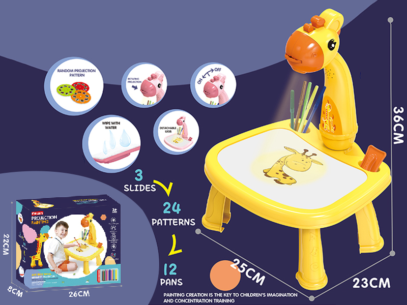 Fawn Projection Painting Table (Yellow ,Without Music)