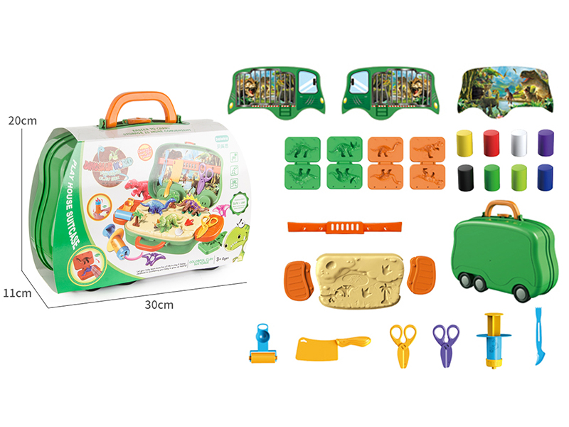 Dinosaur Colored Clay Suitcase