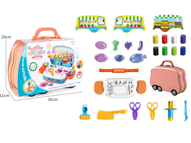 Fruits And Vegetables Colored Clay Suitcase