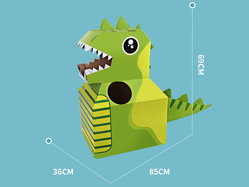 Wearable Cardboard Dinosaur Cosplay