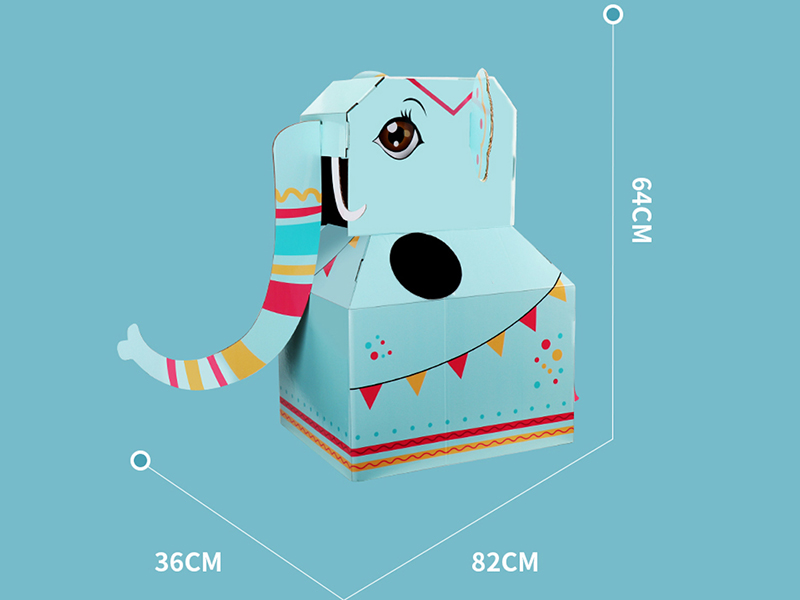 Wearable Cardboard Elephant Cosplay