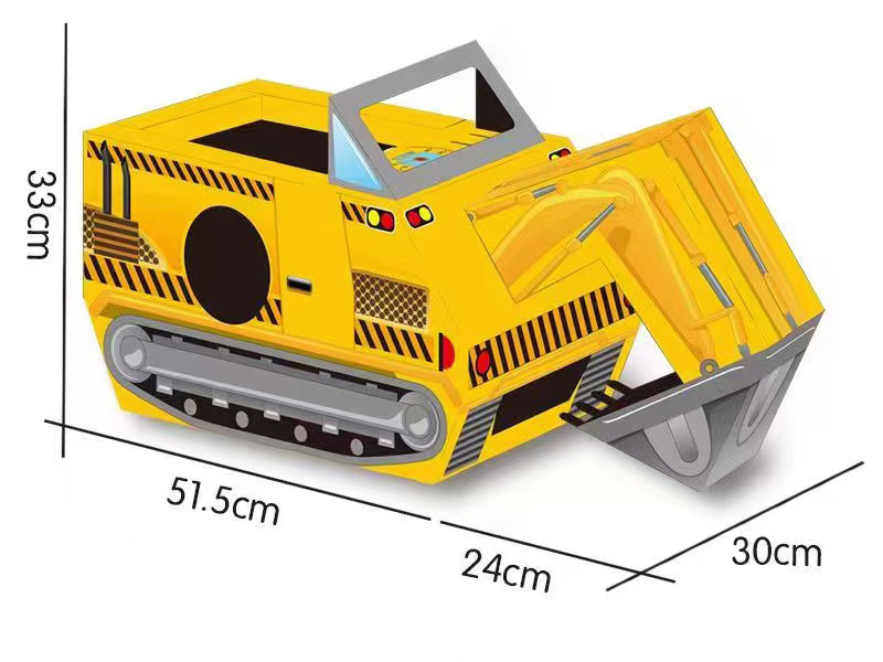 Wearable Cardboard Excavator Cosplay