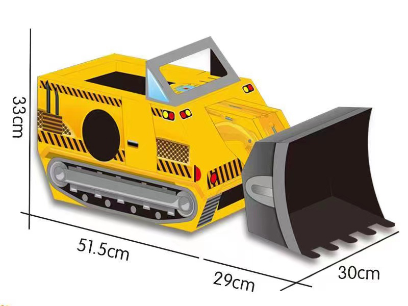 Wearable Cardboard Bulldozer Cosplay