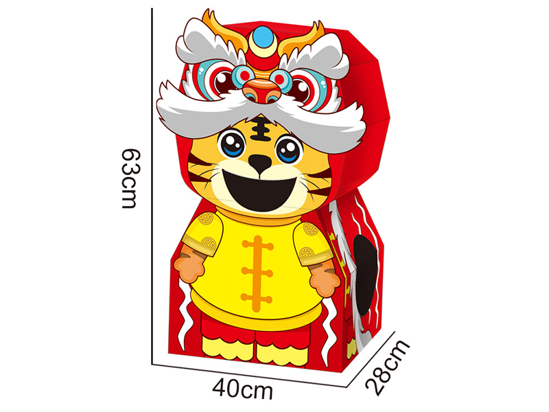 Wearable Cardboard Tiger Cosplay