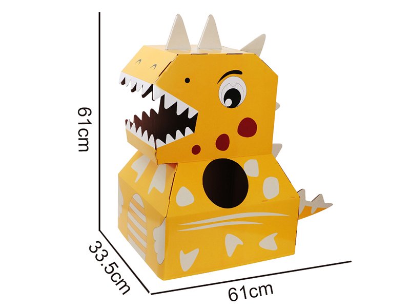 Wearable Cardboard Dinosaur Cosplay((Yellow)