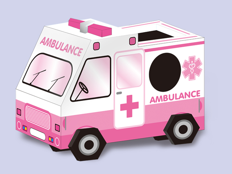 Wearable Cardboard Ambulance Cosplay