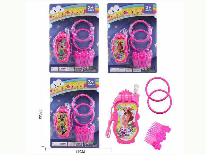Fashion Girl Mobile Phone + Adornment Toys