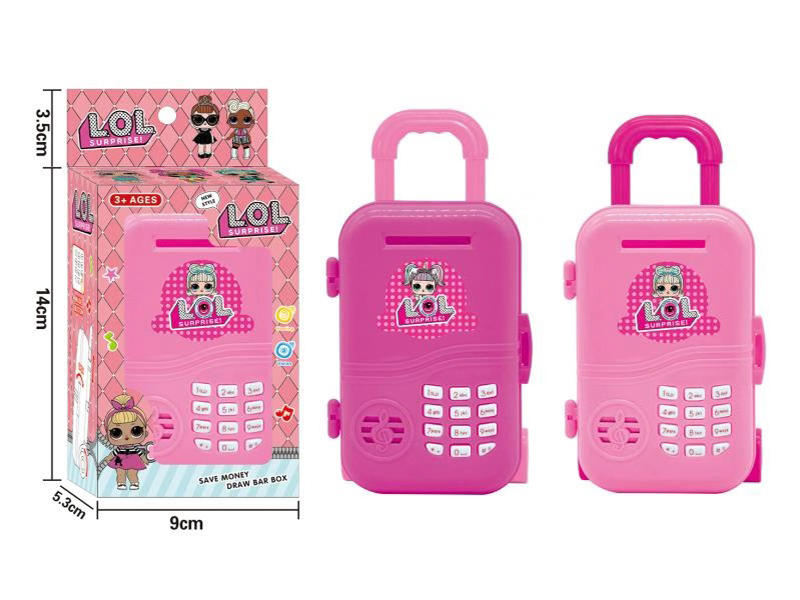 LOL Luggage Piggy Bank With Music,Voice Function