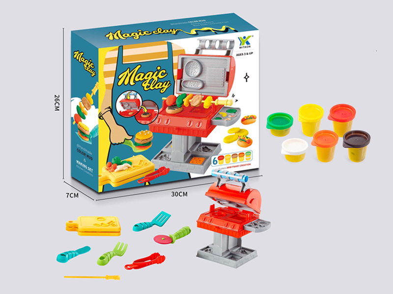 Barbecue Machine Colored Mud Set
